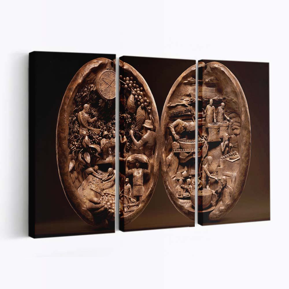 coffee bean sculpture food art cgi wallpaper